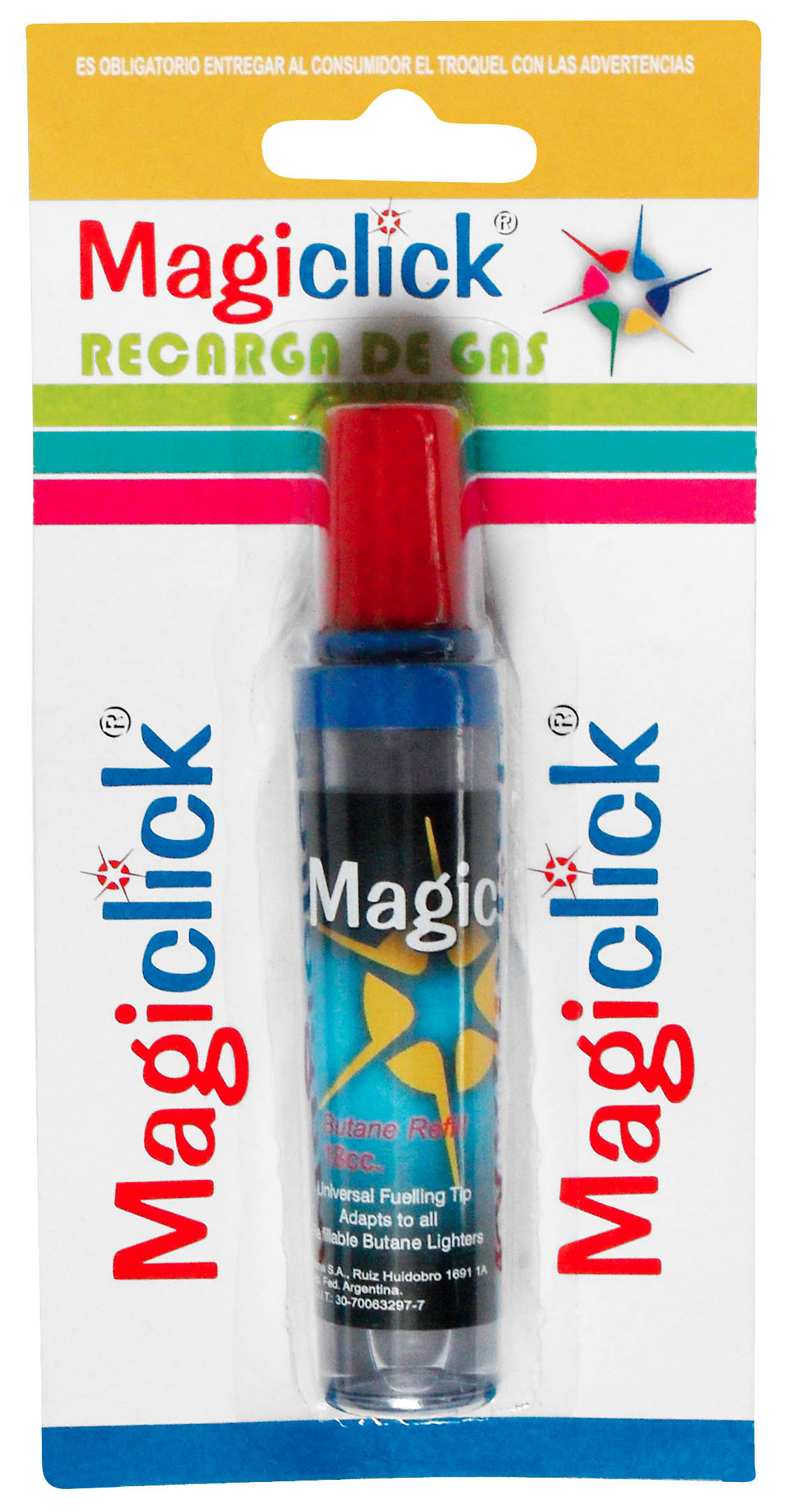 Celo llorar filtrar RECARGA DE GAS X 18 ML. Art. 1241776. Cocina. Magiclick - Walplo importador  de Bazar y Gastronomía